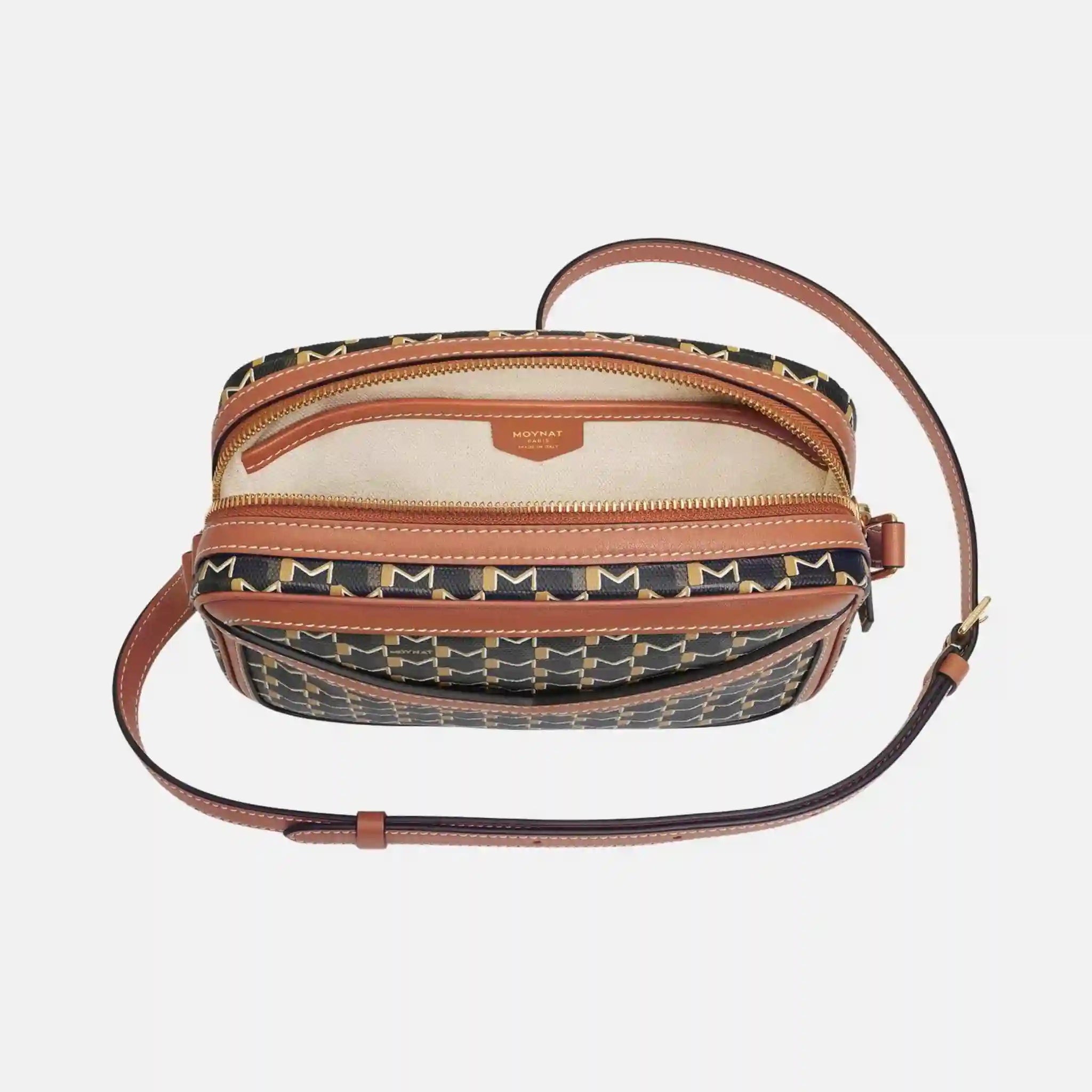 Moynat Camera Bag, Brown, Inside