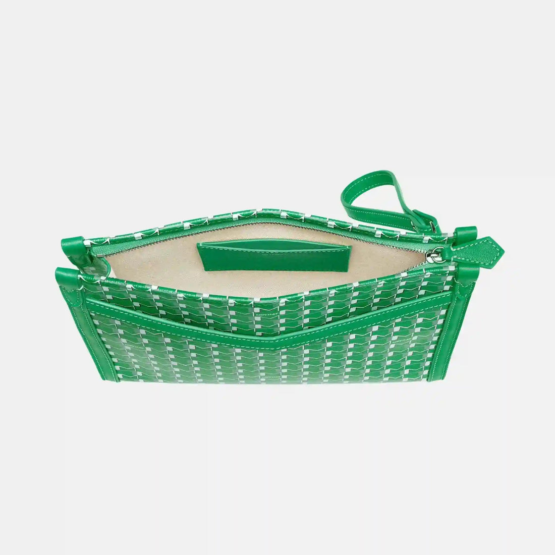 Moynat M Nomad Pouch, Green, Inside