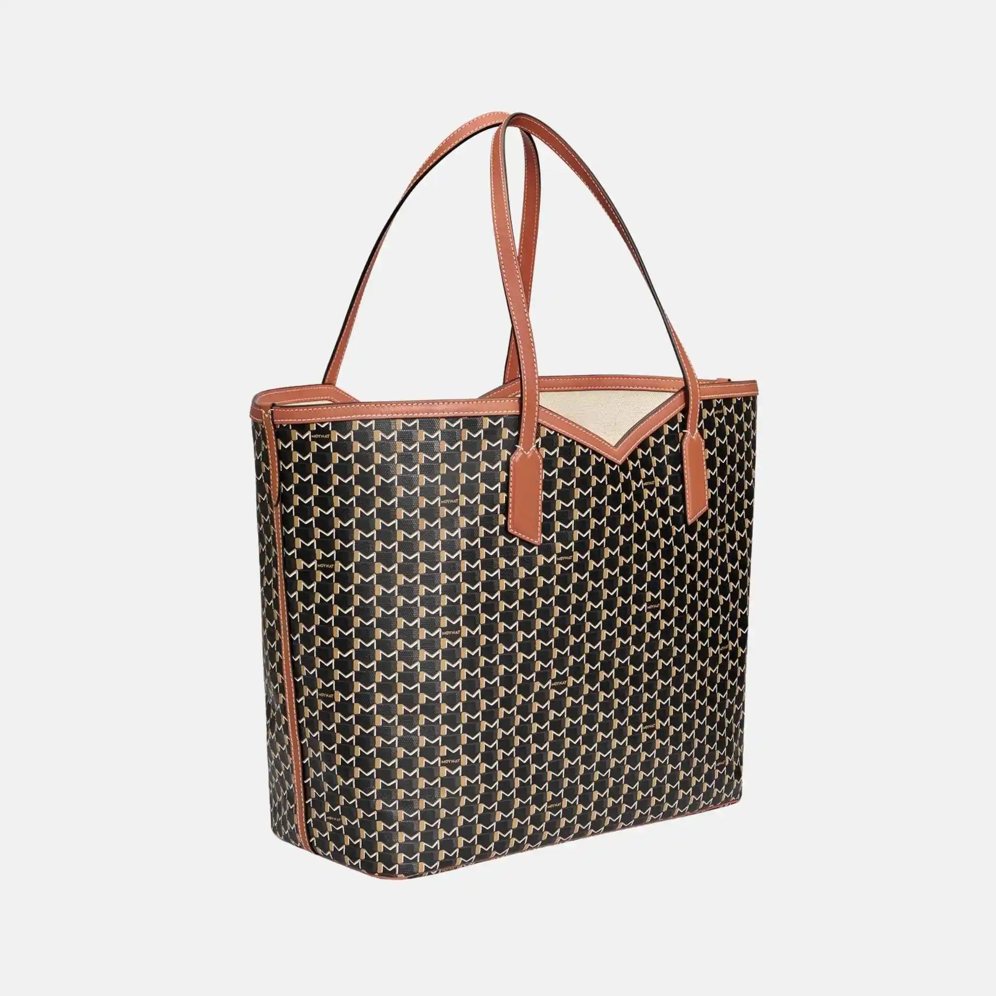Moynat M Tote GM, Brown, Side