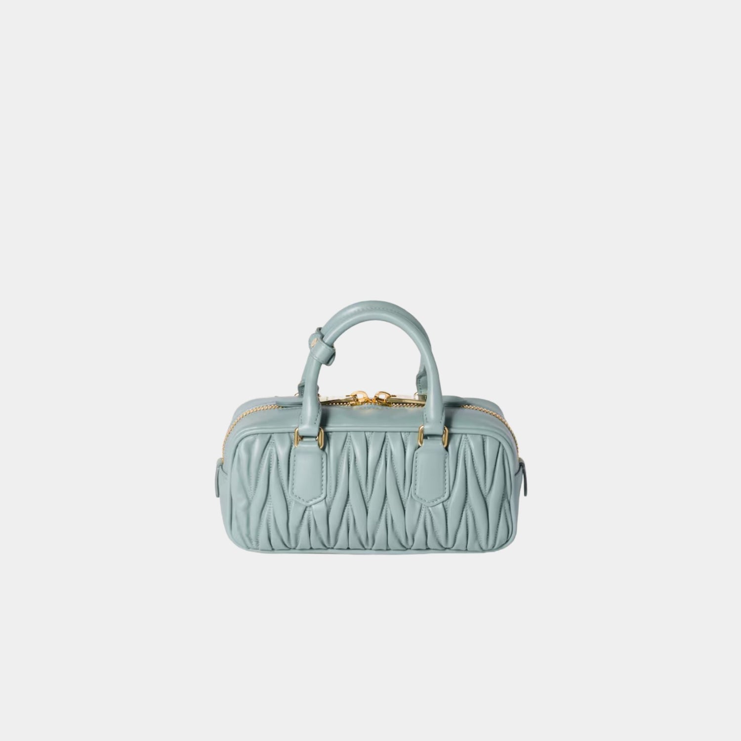 Miu Miu Arcadie Matelassé Nappa Leather Bag, Powder Blue, Back