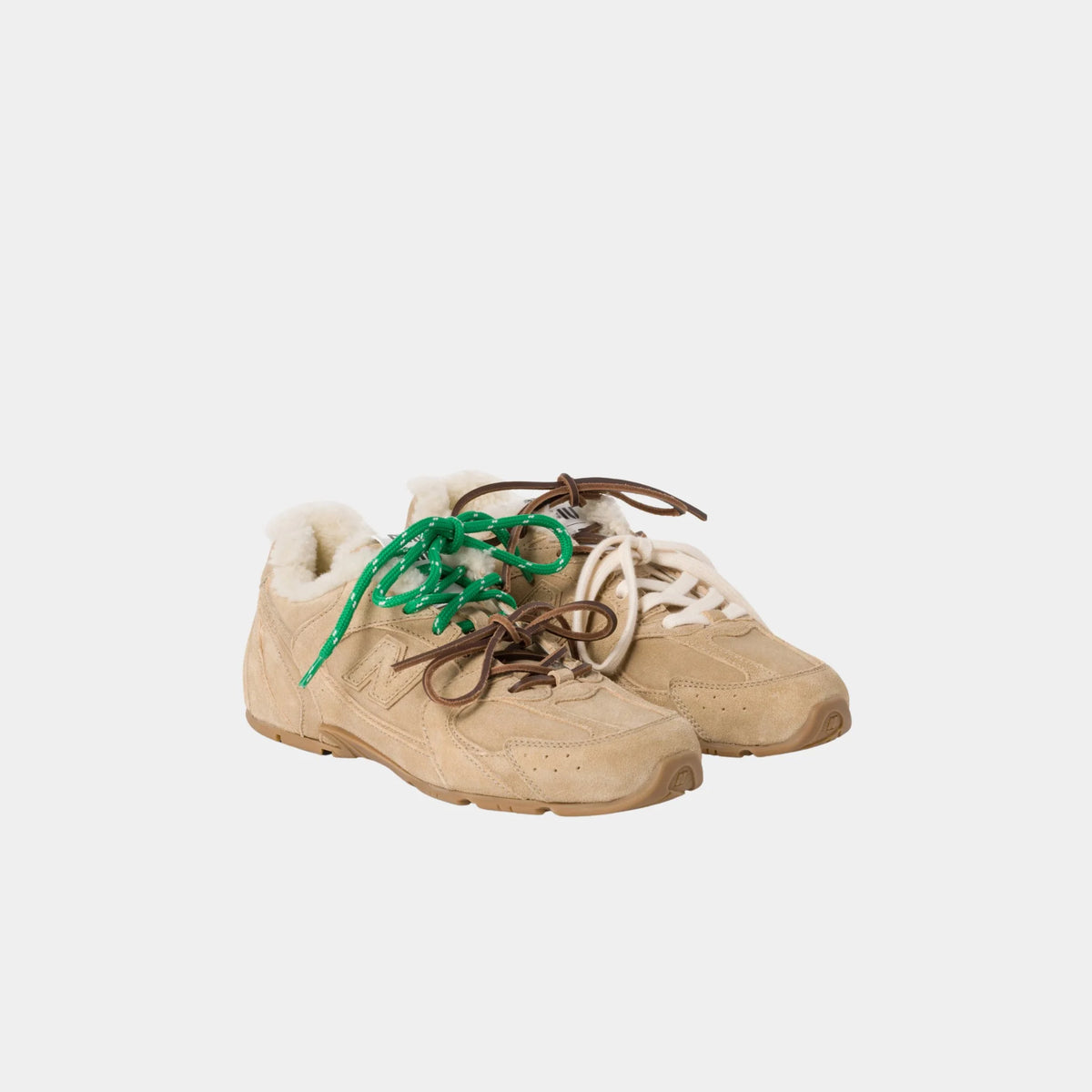 New Balance X Miu Miu 530 SL Bleached Leather Sneakers