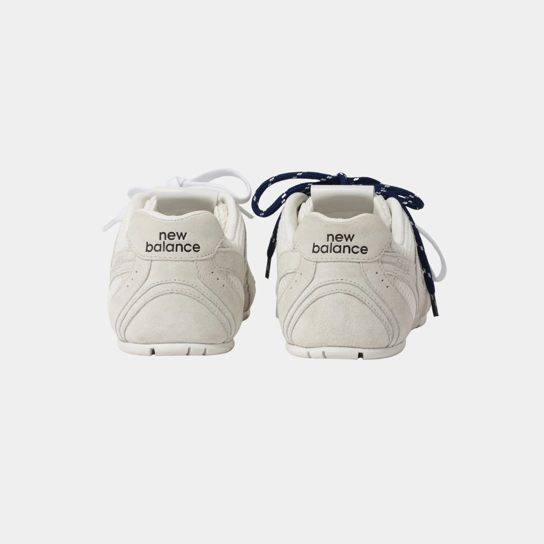 حذاء سنيكرز New Balance X Miu Miu 530 SL من الجلد السويدي والشبك، أبيض، من الخلف