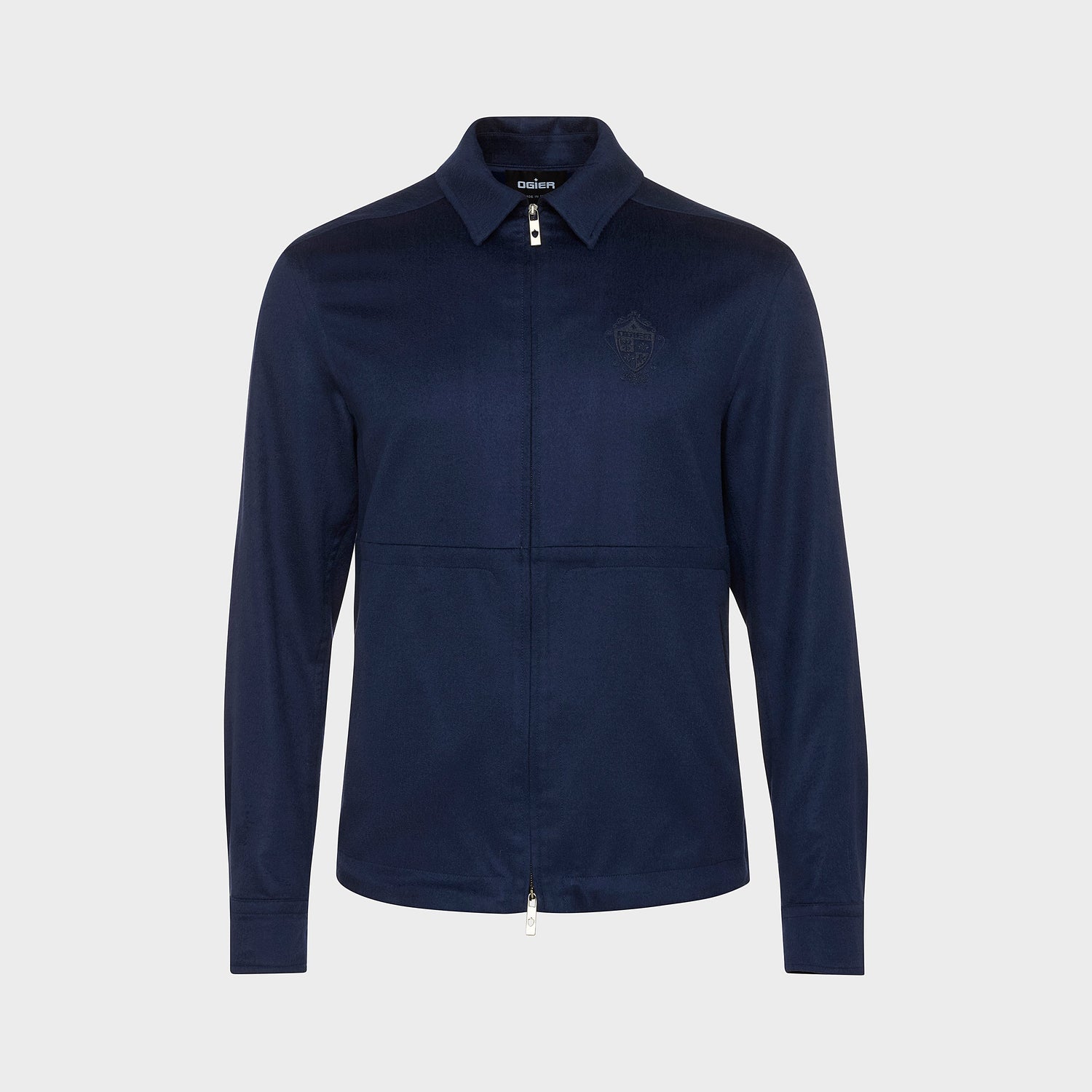 Ogier Aosta Cashmere Overshirt Navy , Front