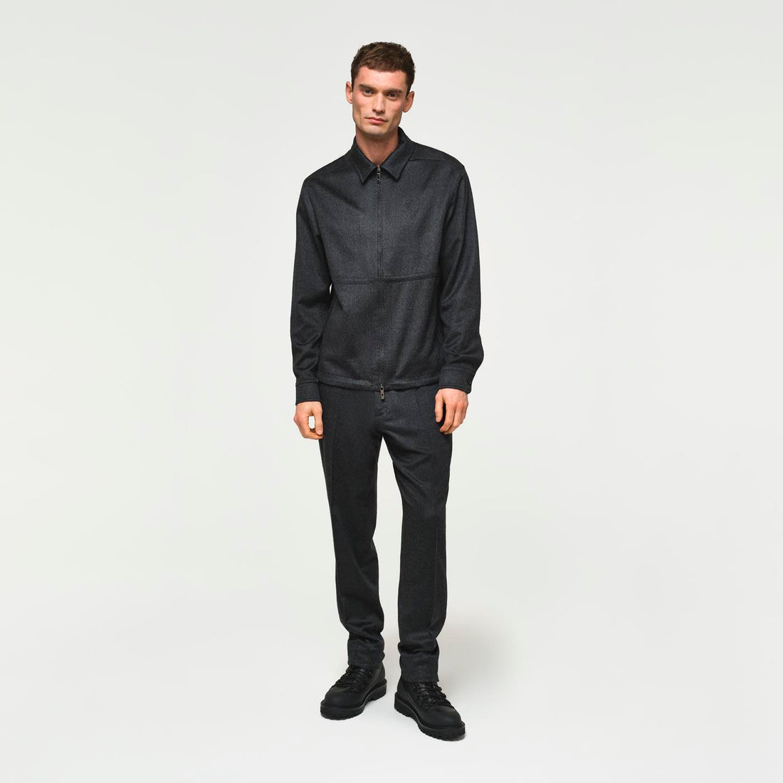Ogier Aosta Cashmere Overshirt, Front Model 