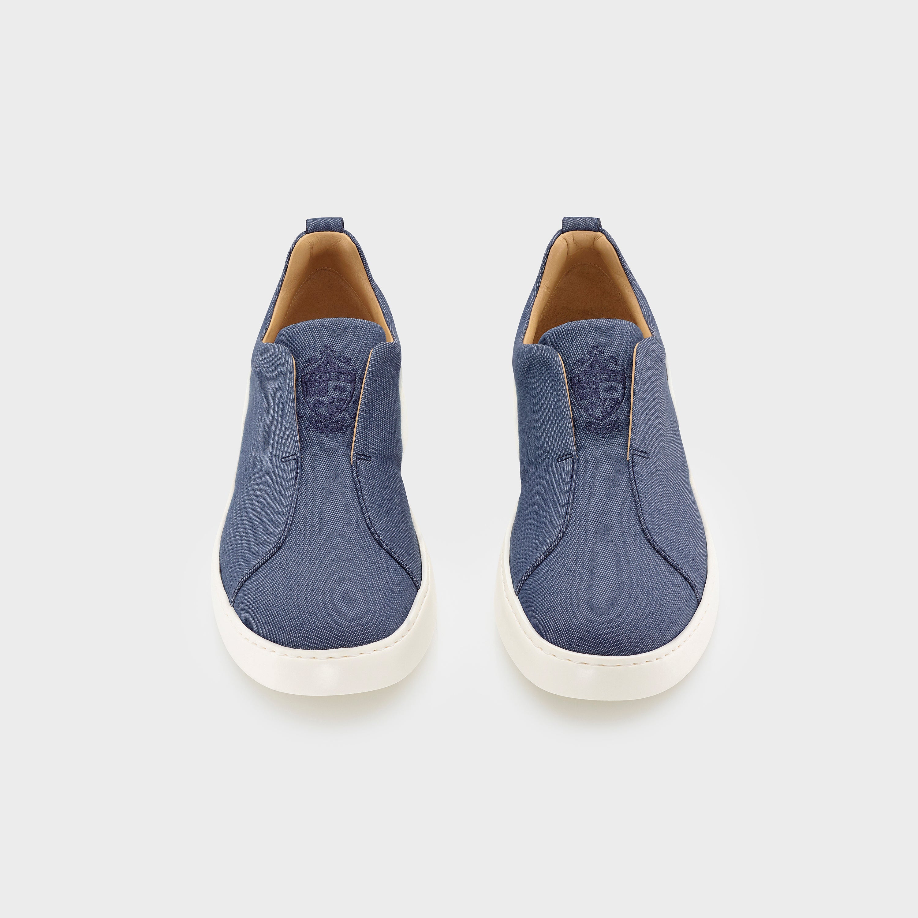 Ogier Bergamo Sneakers Cotton, Light Demin, Front