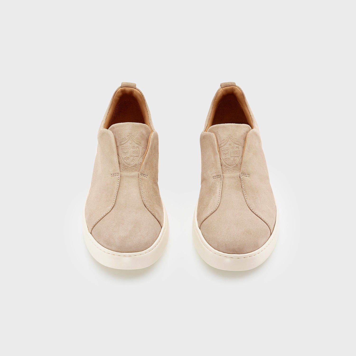 Ogier Bergamo Sneakers Suede Light beige, Front