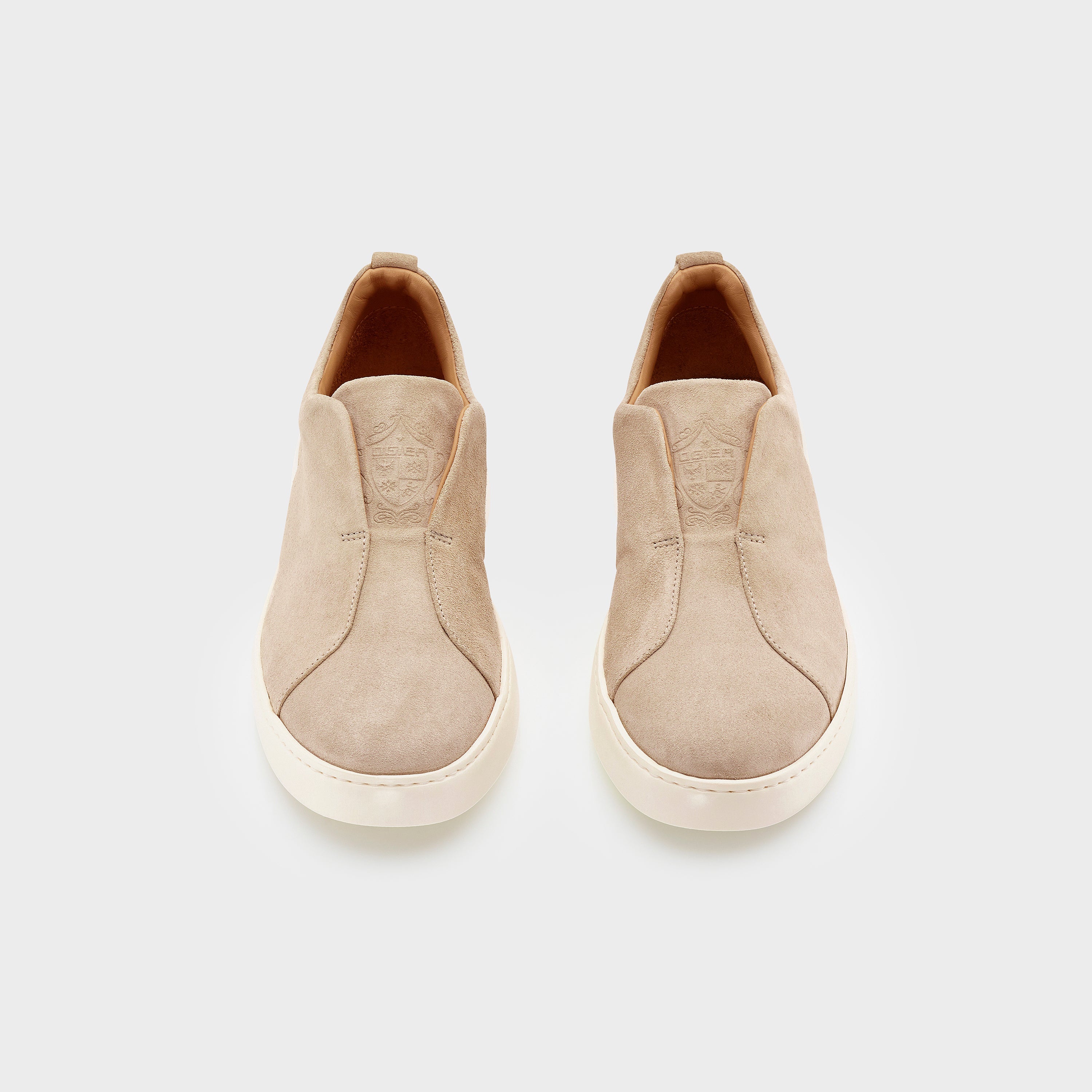 Ogier Bergamo Sneakers Suede Light beige, Front