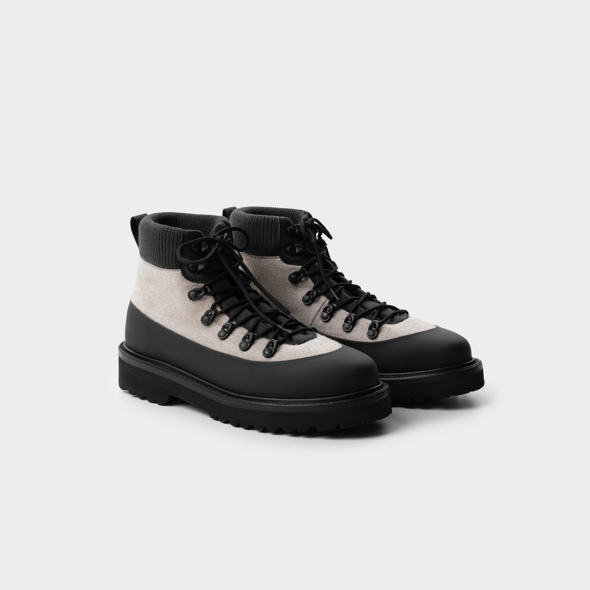 Manhattan Boots in Cashmere & Calfskin leather