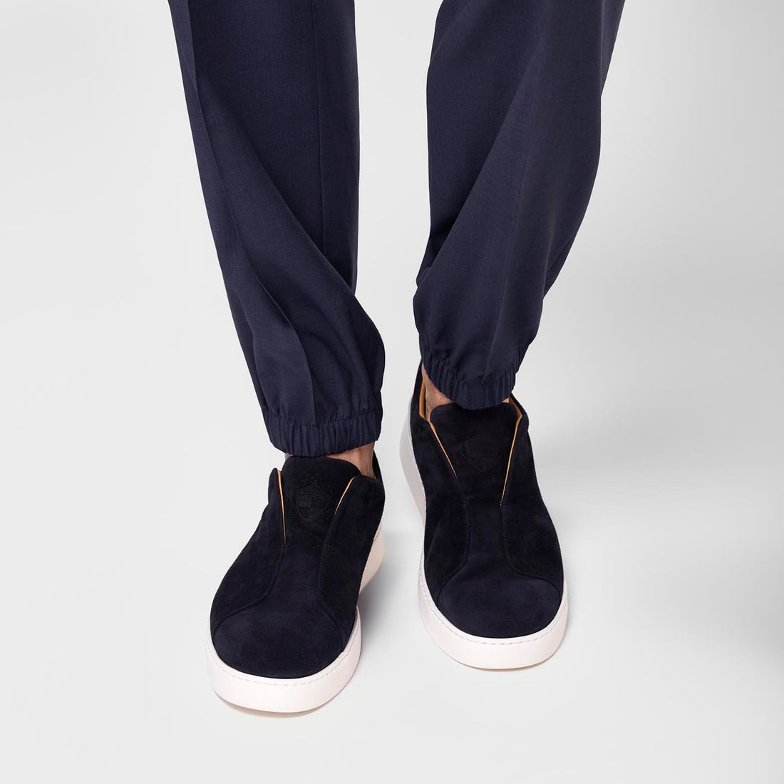Milan Sneakers Suede Navy , Front