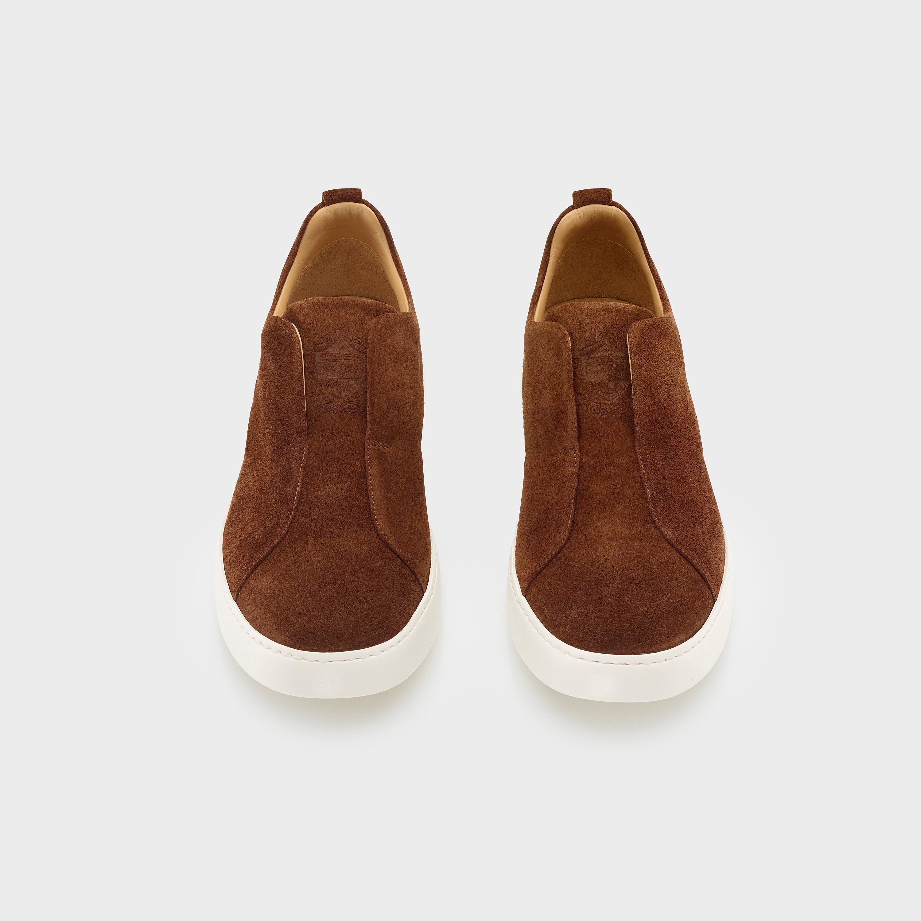 Milan Sneakers Suede Tabacco, Front