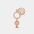 Perlée Toi & Moi Watch Small Model Rose Gold Diamond Mother Of Pearl, Front, Watch face