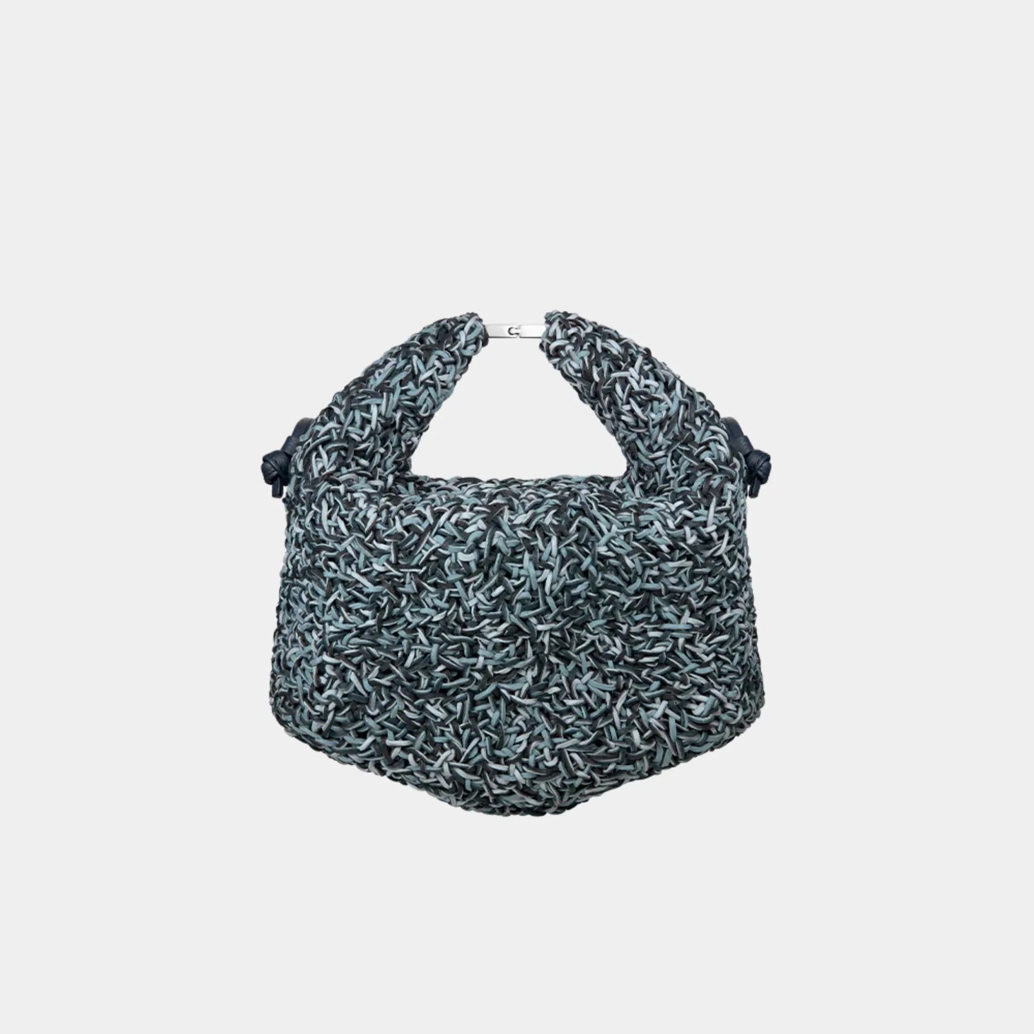 Polene Beri Handbag in Recycled Leather Cords Limited Edition, Navy