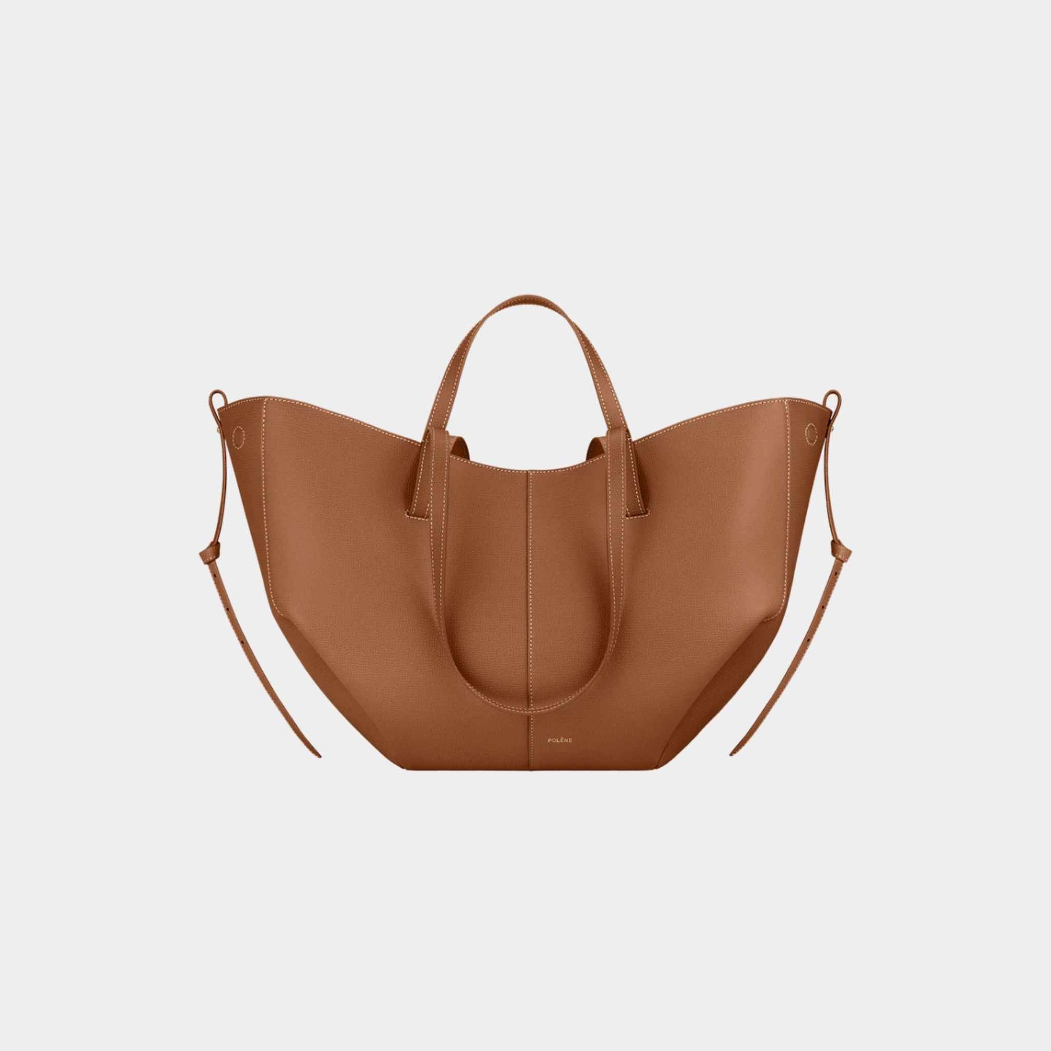 Polene Cyme Handbag, Camel, Front View