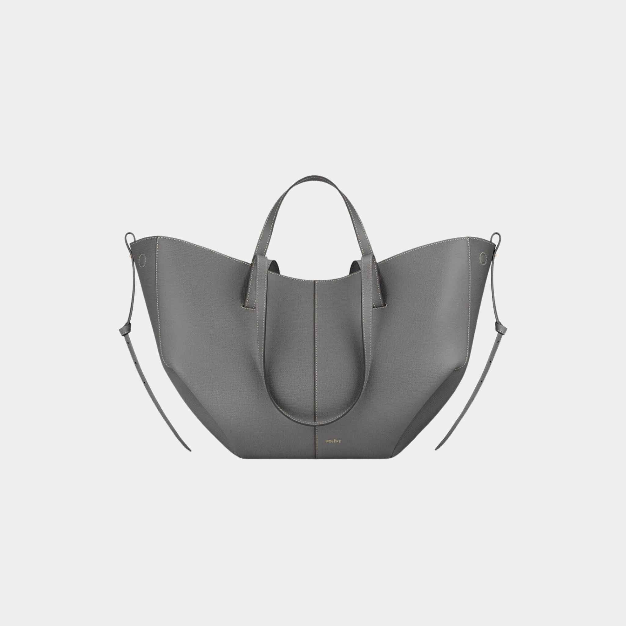 Polene Cyme Handbag, Stone, Front View