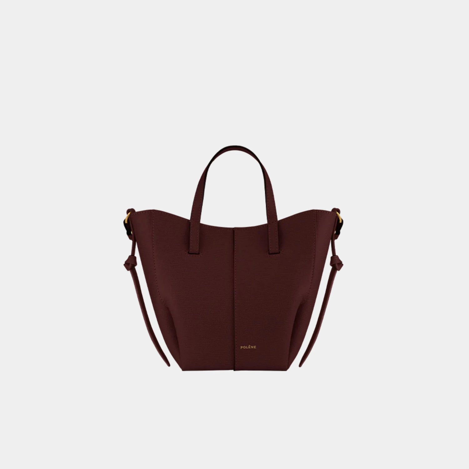 Polene Cyme Tote Nano Bag, Black Cherry