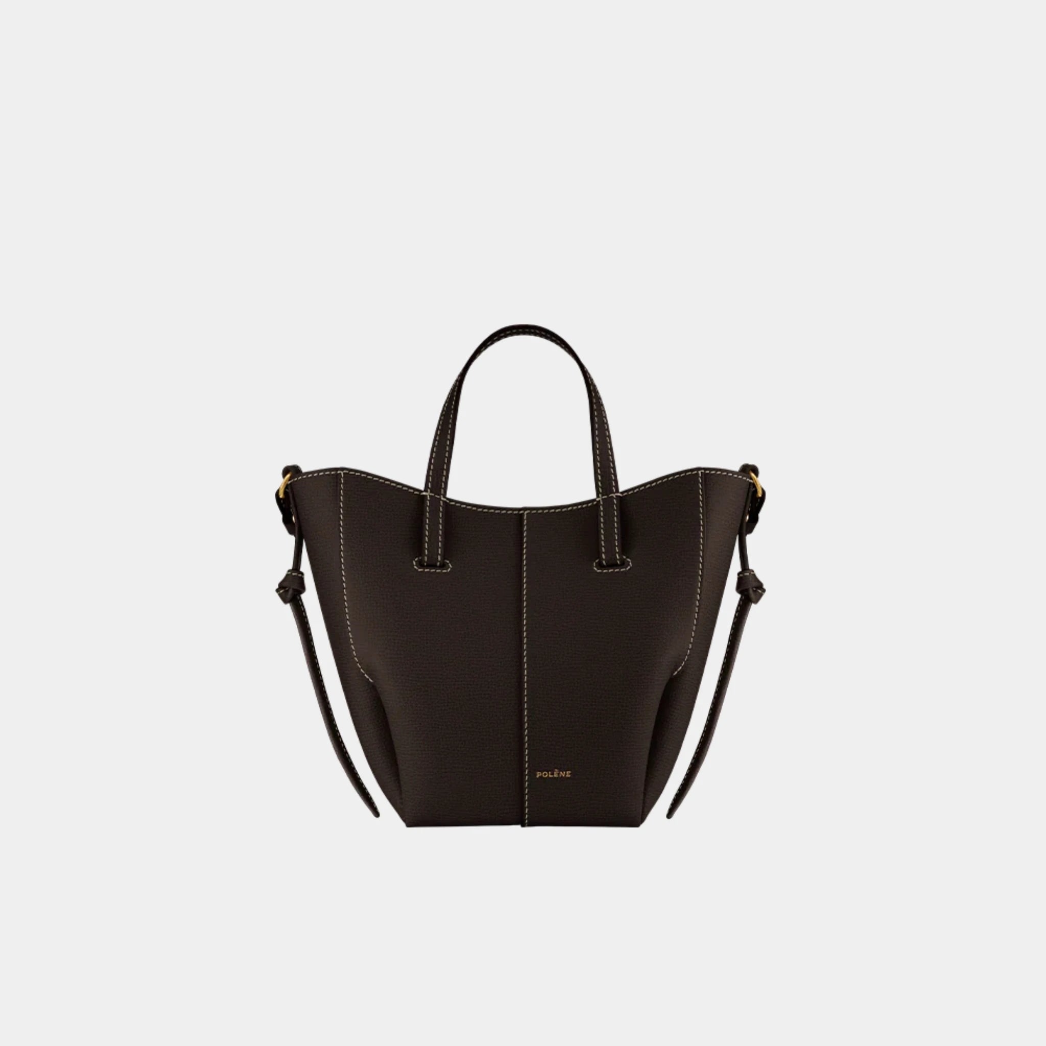 Polene Cyme Tote Nano Bag, Ebony
