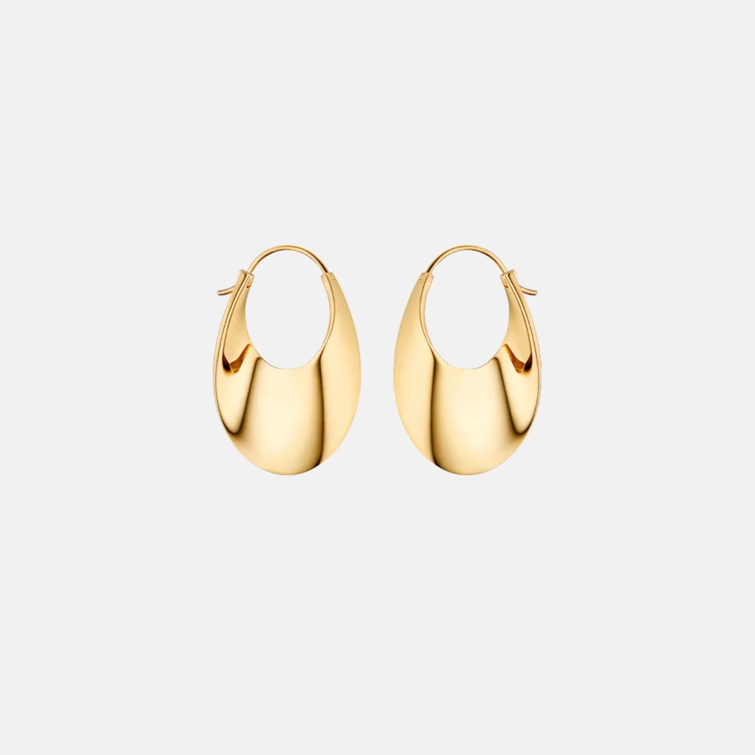 Polene Eole Slim Hoop Earrings 24 Carat Gold Gilded Edition
