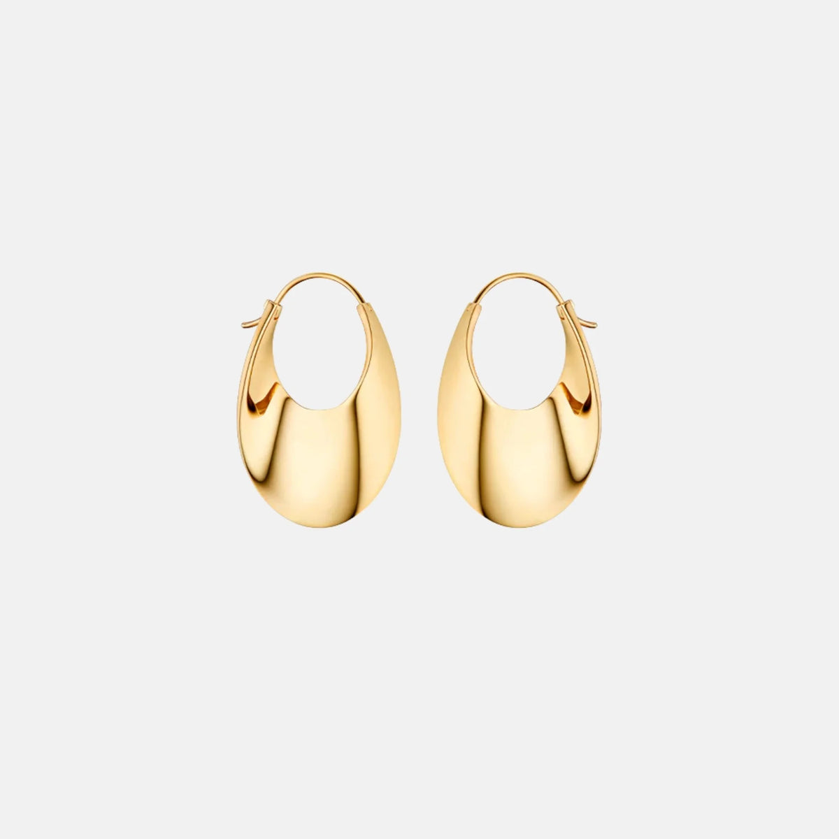 Eole Slim Hoop Earrings 24 Carat Gold Gilded Edition