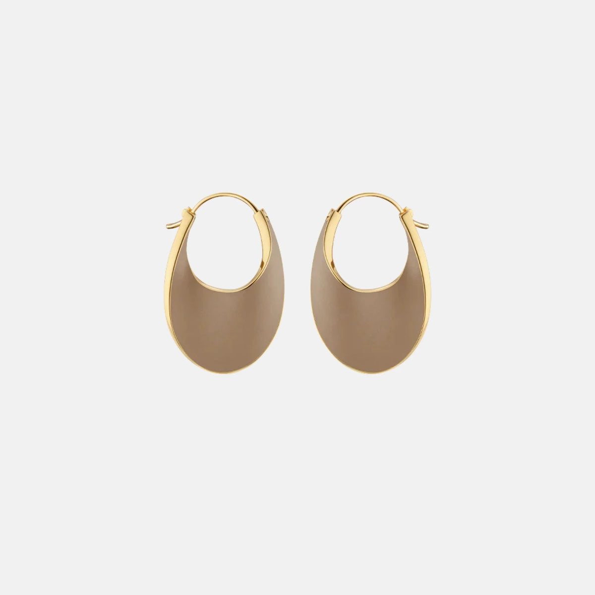 Eole Slim Hoop Earrings Leather Edition