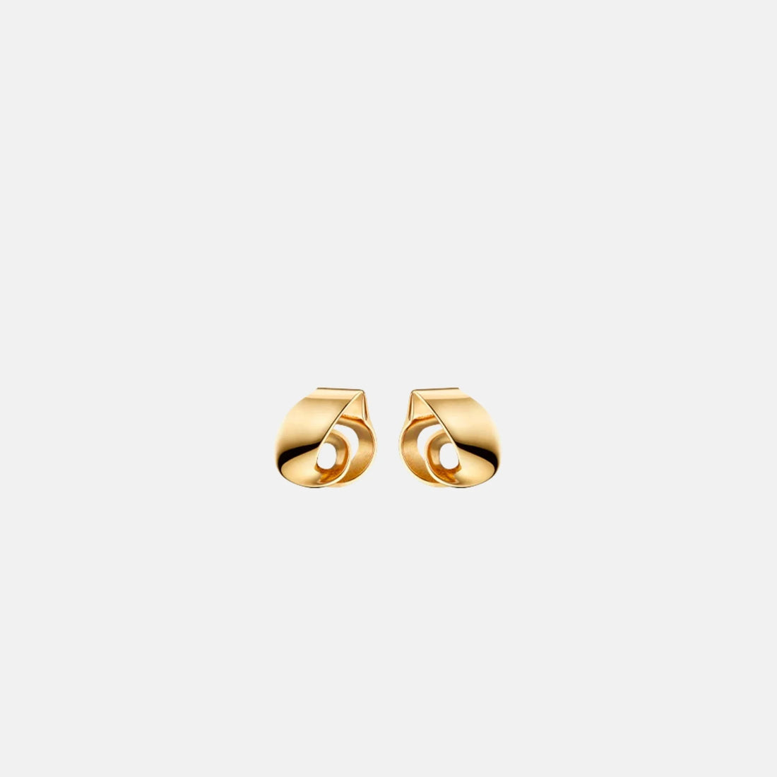 Polene Eole Stud Earrings 24 Carat Gold Gilded Edition, Front