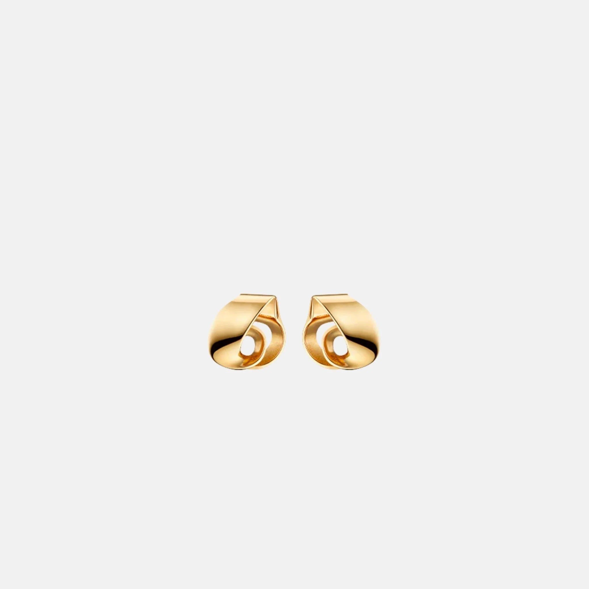 Polene Eole Stud Earrings 24 Carat Gold Gilded Edition, Front