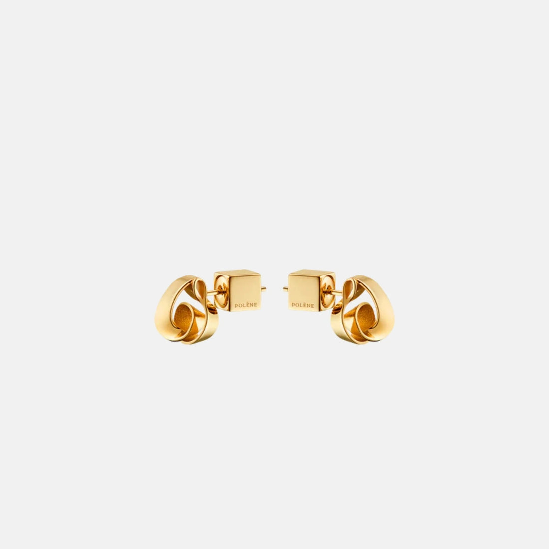 Polene Eole Stud Earrings 24 Carat Gold Gilded Edition, Side