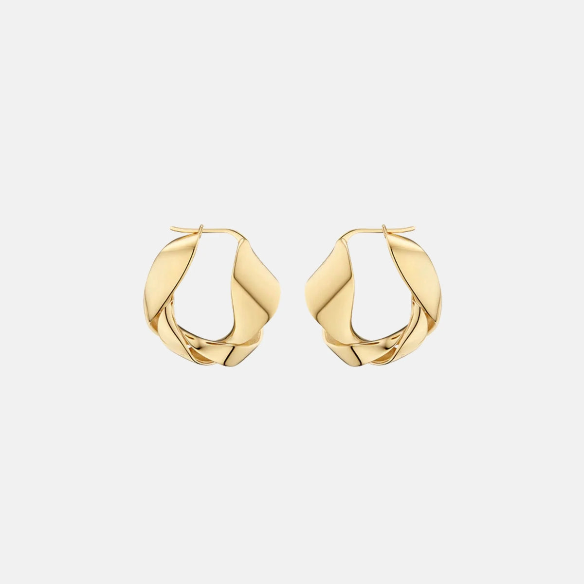 Eole Wavy Hoop Earrings Gilded Edition