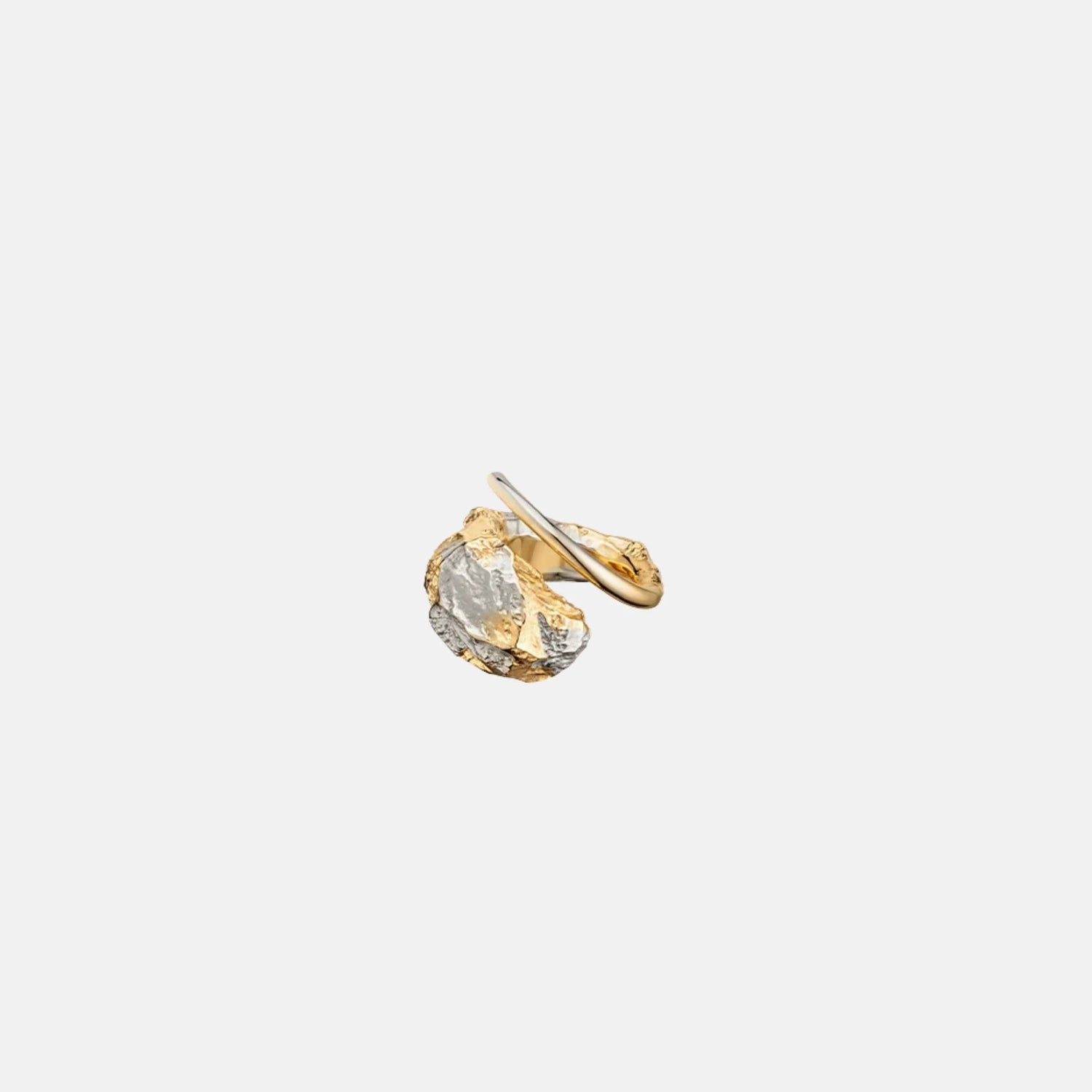 Polene Eroz Ring Duo Palladium with 24 Carat Gold Plating, Side