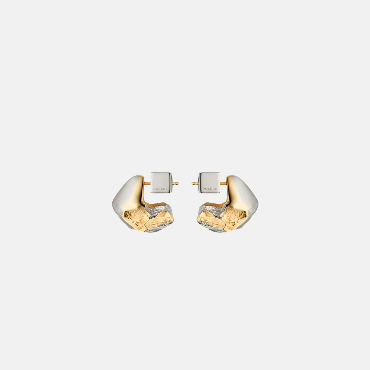 Eroz Stud Earrings Duo Palladium with 24 Carat Gold Plating
