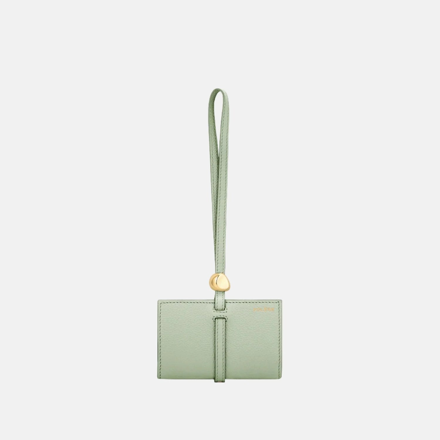 Polene Kaye Card Holder Textured Edition, Almond