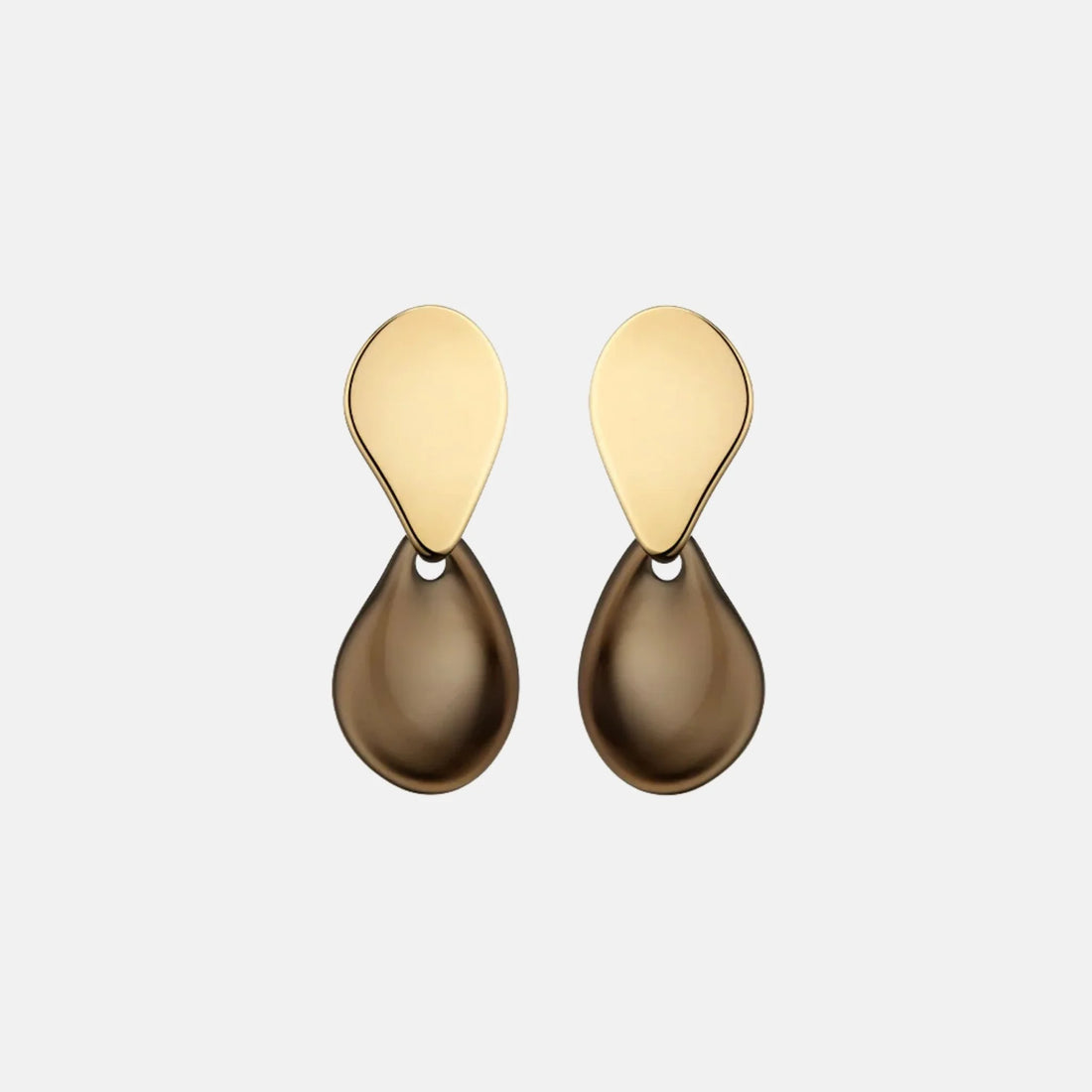 Polene Nae Earrings Smoked Glass Edition, Front
