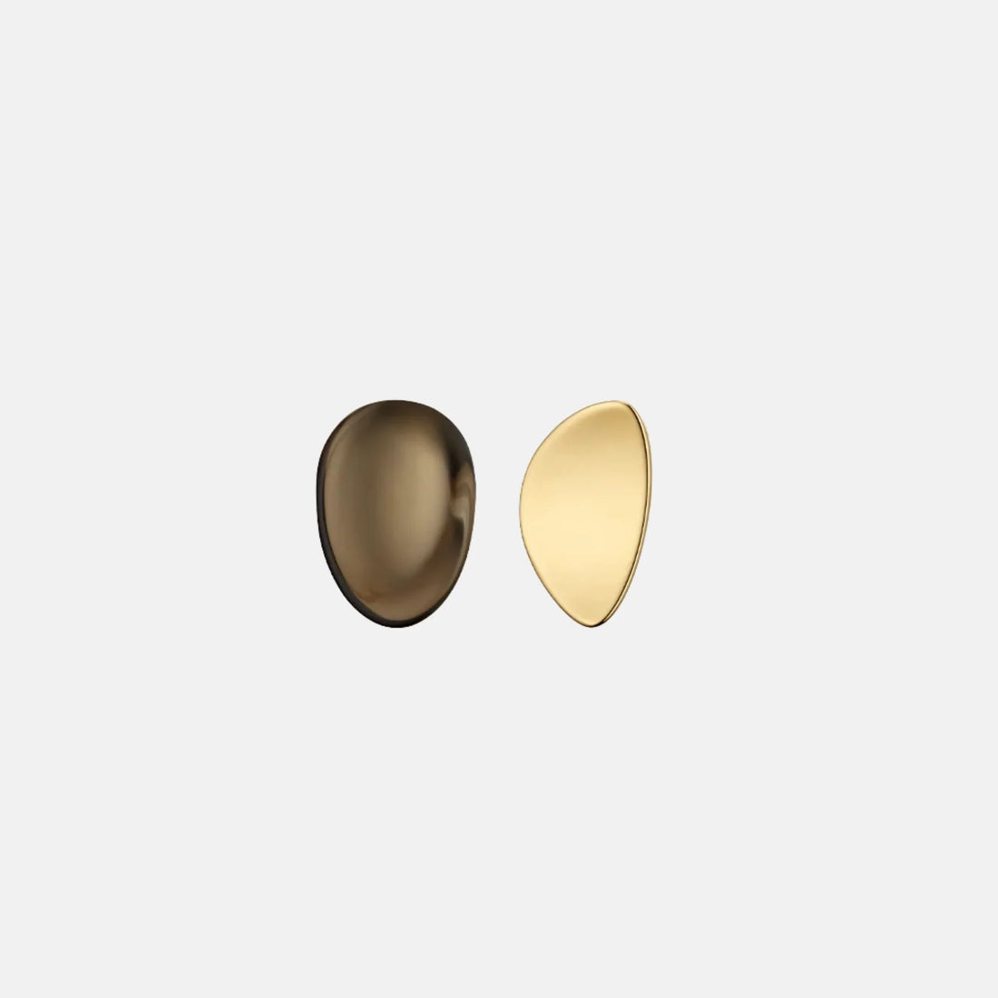 Polene Nae Stud Earrings Smoked Glass Edition, Front