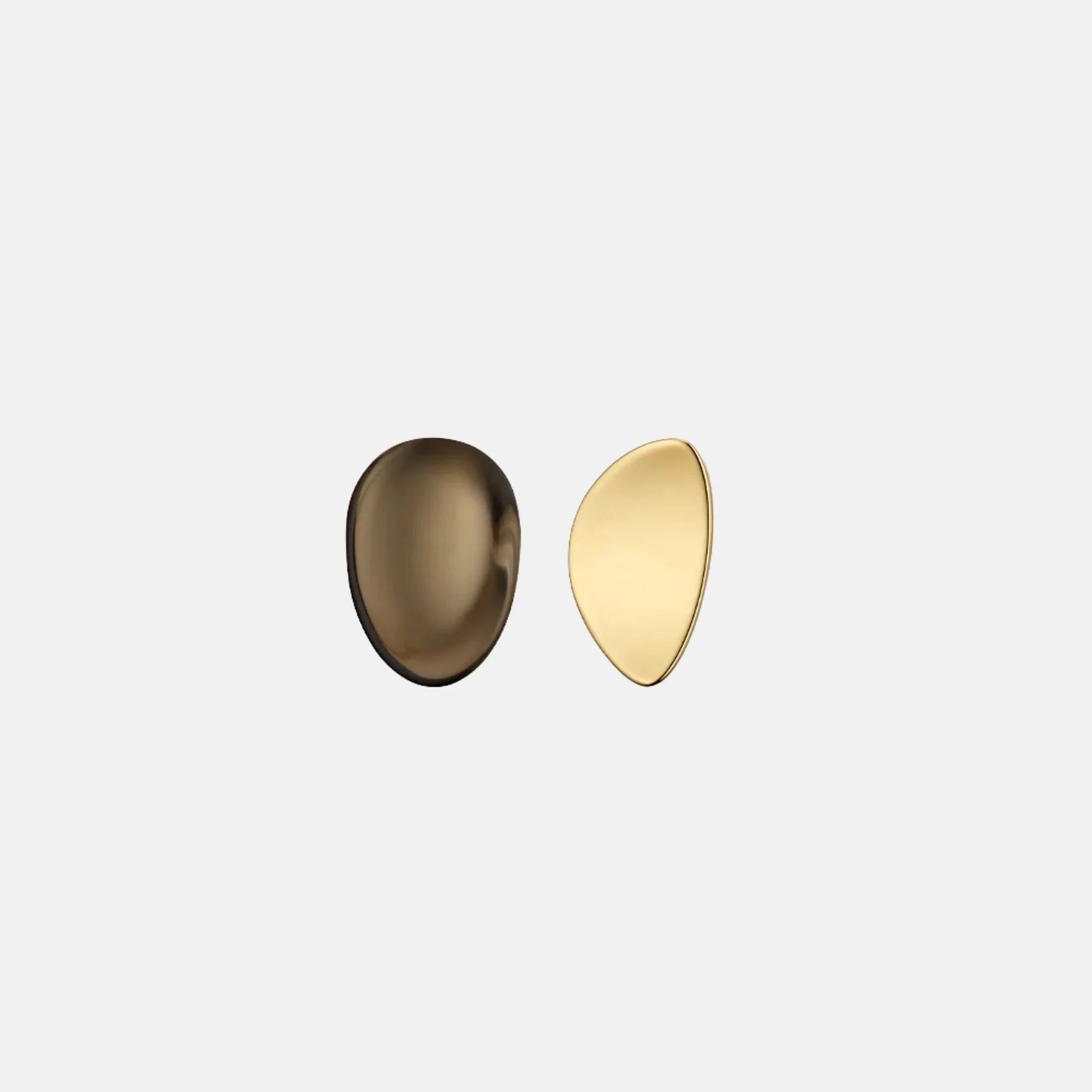 Polene Nae Stud Earrings Smoked Glass Edition, Front