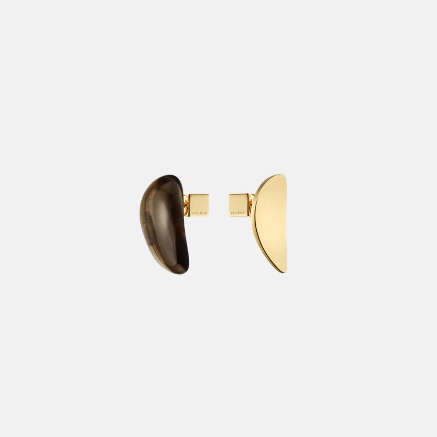 Polene Nae Stud Earrings Smoked Glass Edition, Side