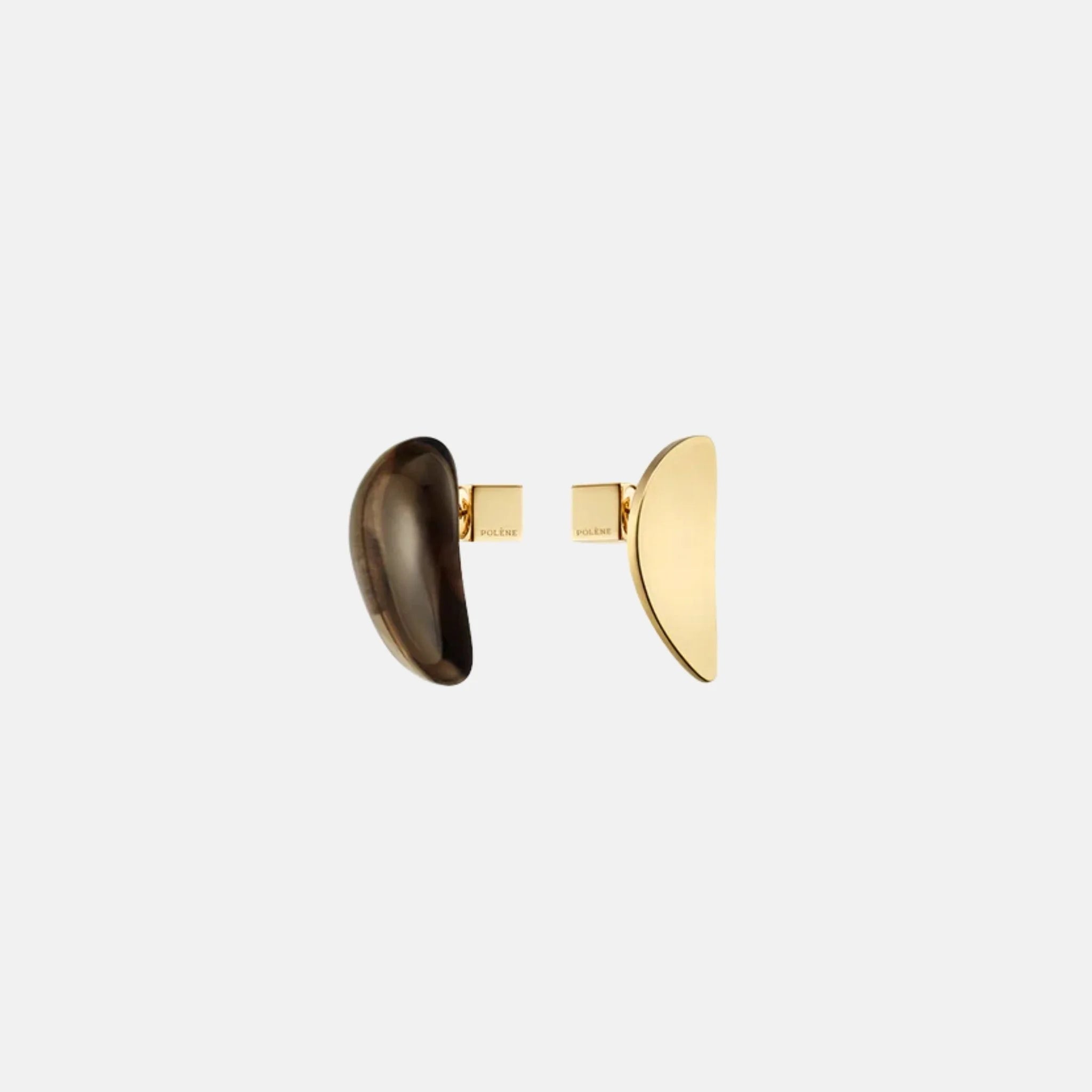 Polene Nae Stud Earrings Smoked Glass Edition, Side