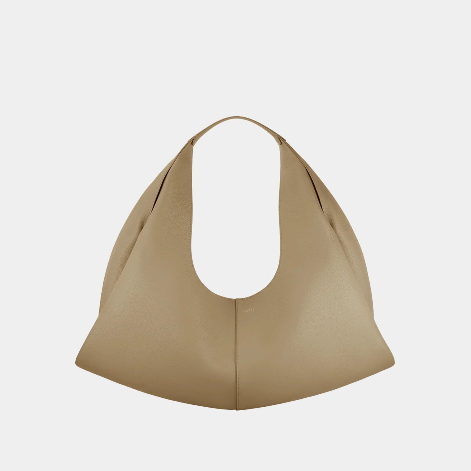 Polene Shuldo Bag in Spanish Calf Leather, Desert
