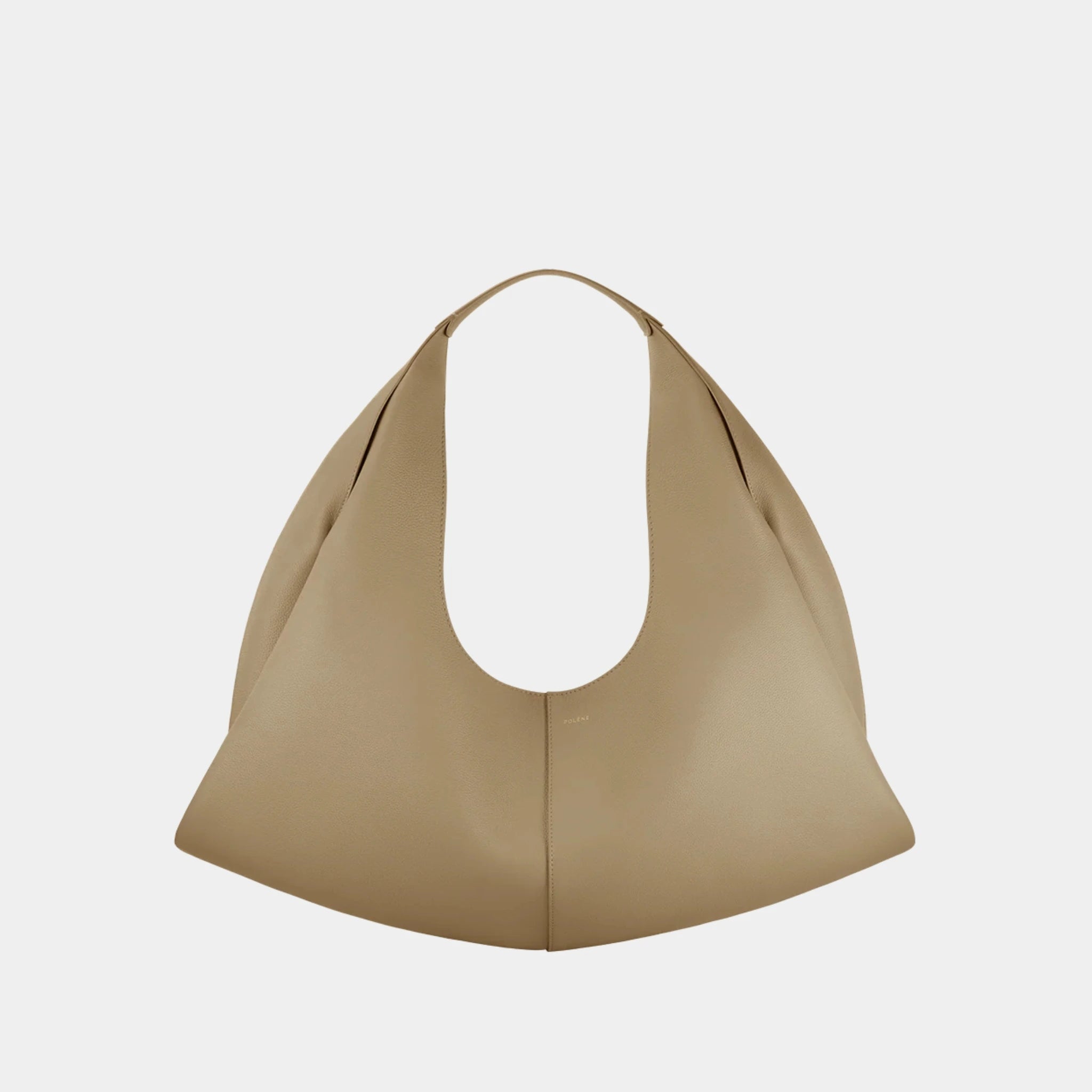 Polene Shuldo Bag in Spanish Calf Leather, Desert