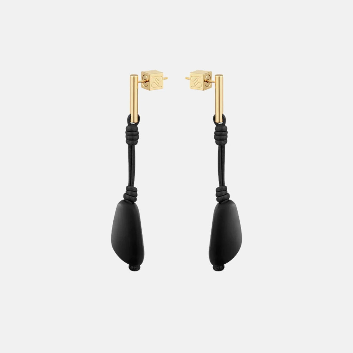 Tere Drop Earrings Black Marble Edition