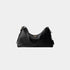 Prada Aimee Large Leather Shoulder Bag, Black, Front