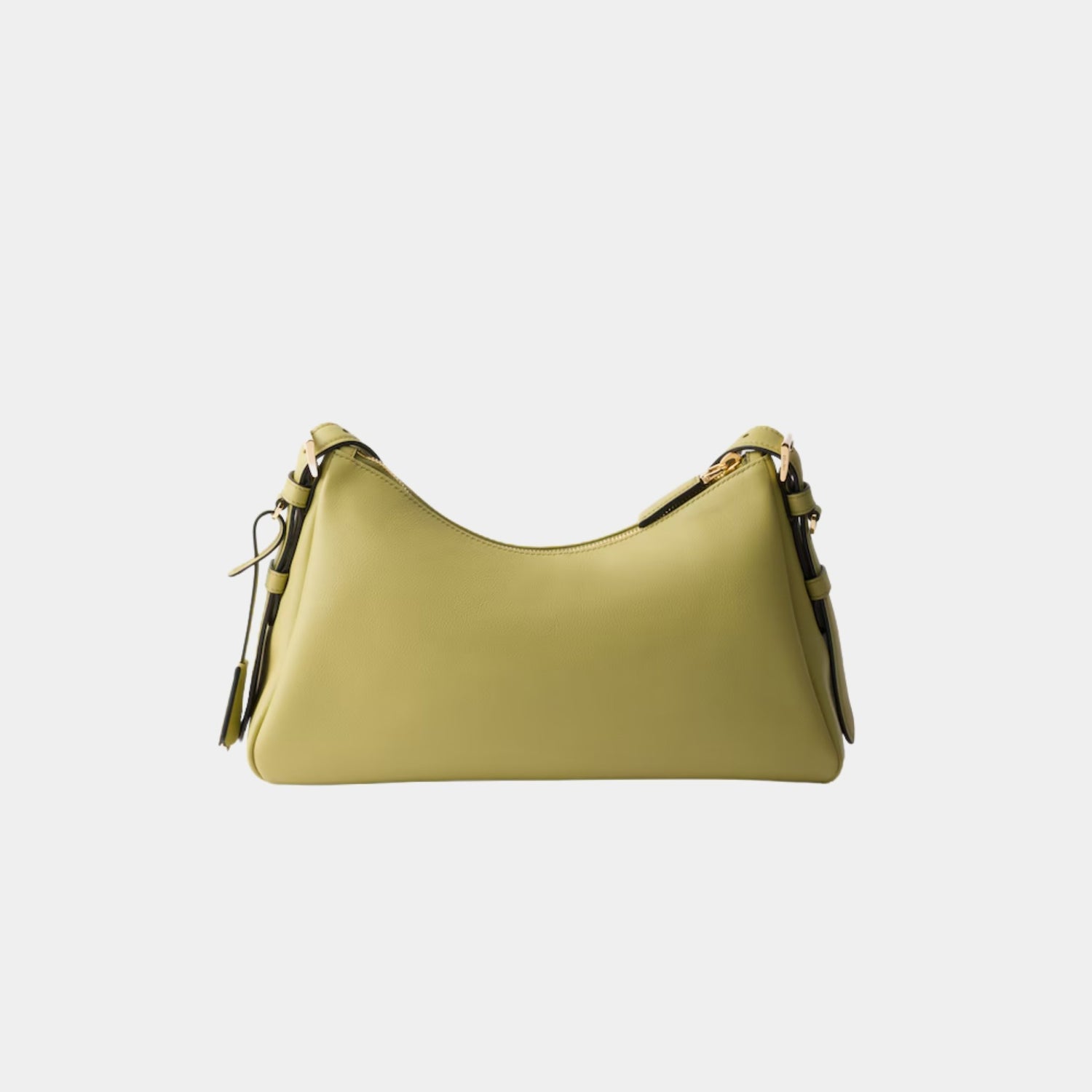 Prada Aimee Medium Leather Shoulder Bag, Pistachio, Back