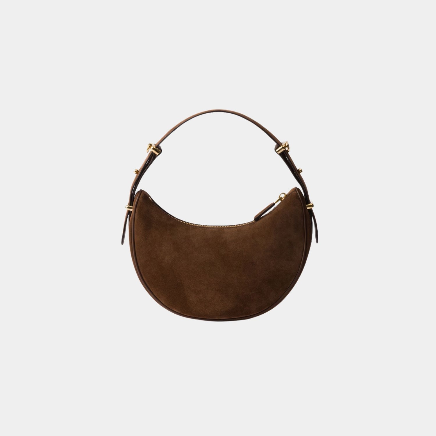 Prada Arque Suede Shoulder Bag, Back