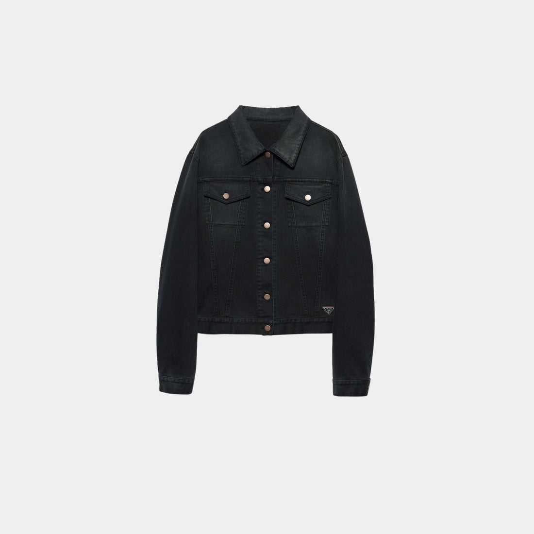 Prada Black Denim Blouson Jacket, Front