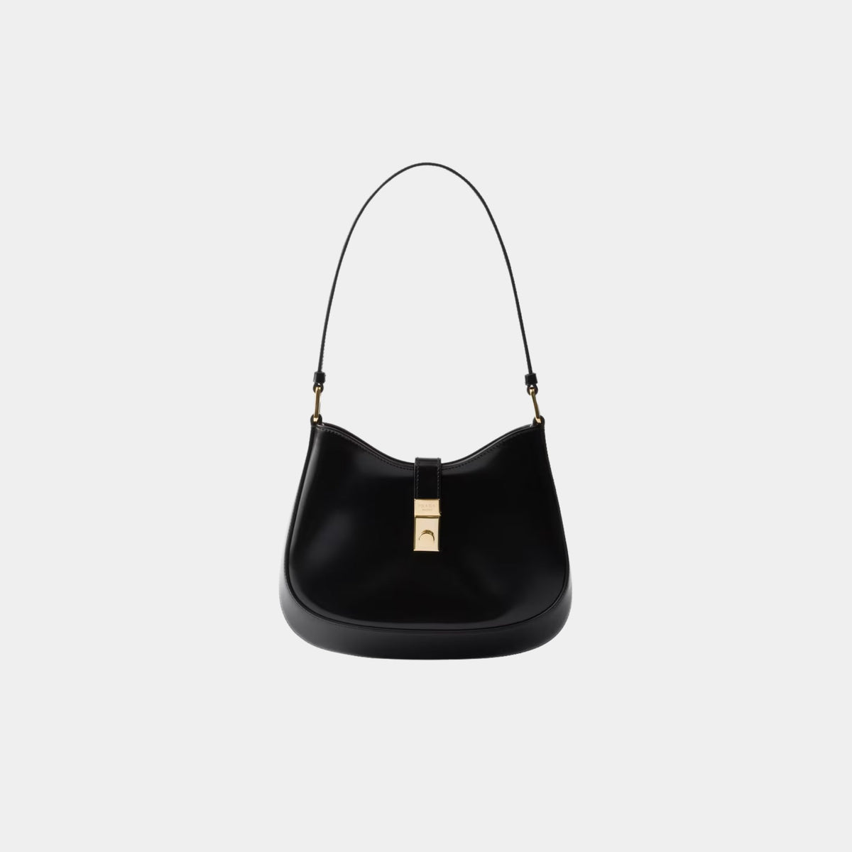 Cleo Brushed Leather Shoulder Bag With Clasp Closure