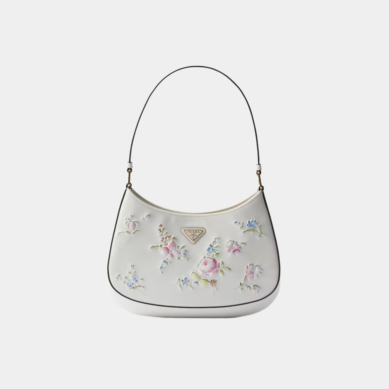 Prada Cleo Printed Brushed Leather Shoulder Bag – SANDS