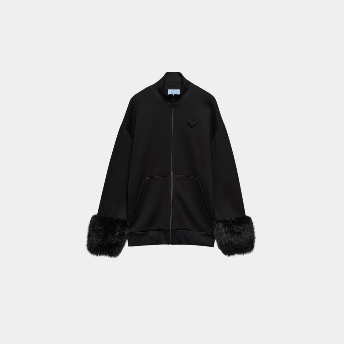 Prada Double Fleece High-neck Blouson, Front