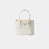 Prada Galleria Saffiano Leather Mini Bag, White, Front