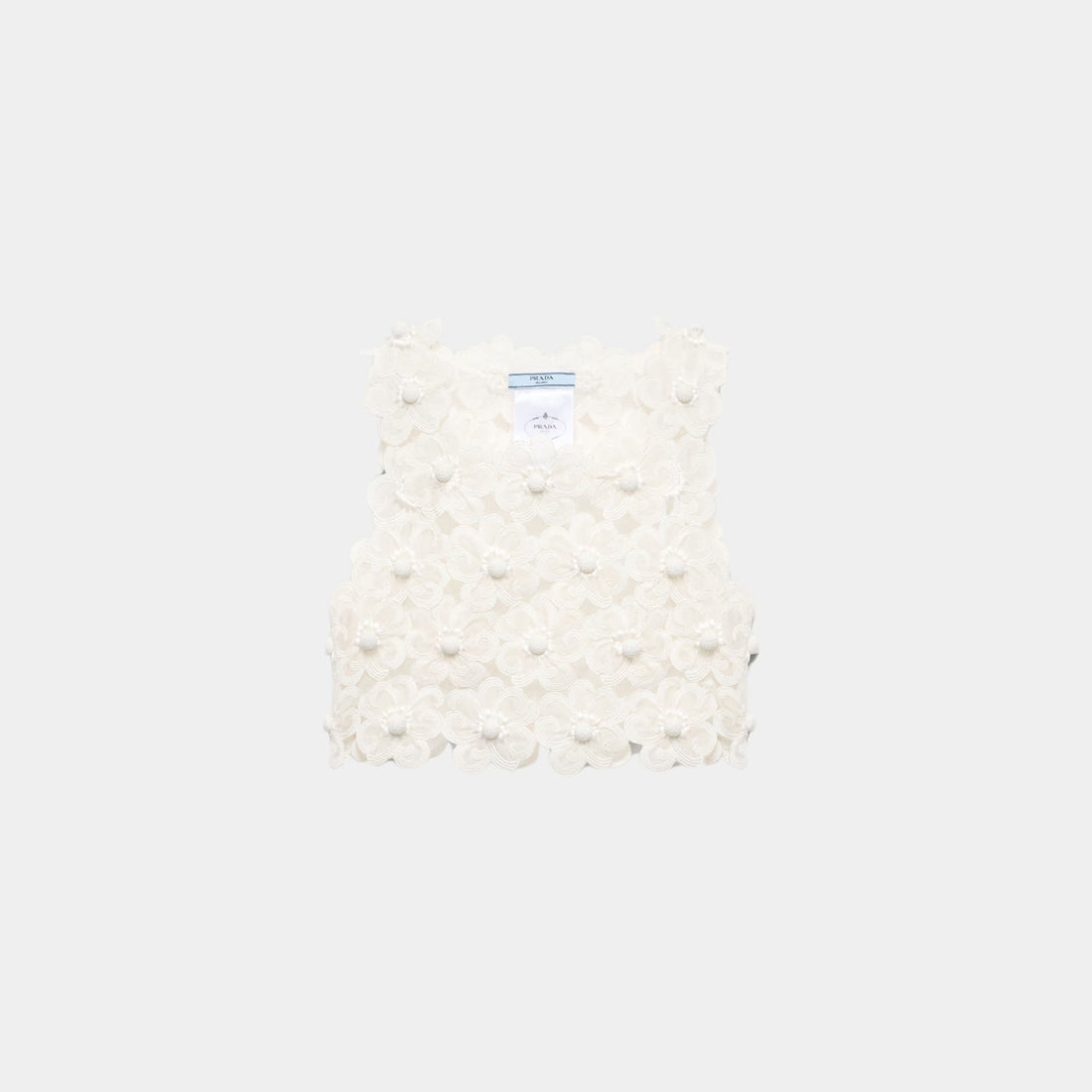 Prada Guipure Top with Daisy Embroidery, Top