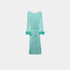 Prada Jade Green Organzine Dress, Front