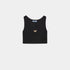 Prada Jersey Cropped Top, Black, Front