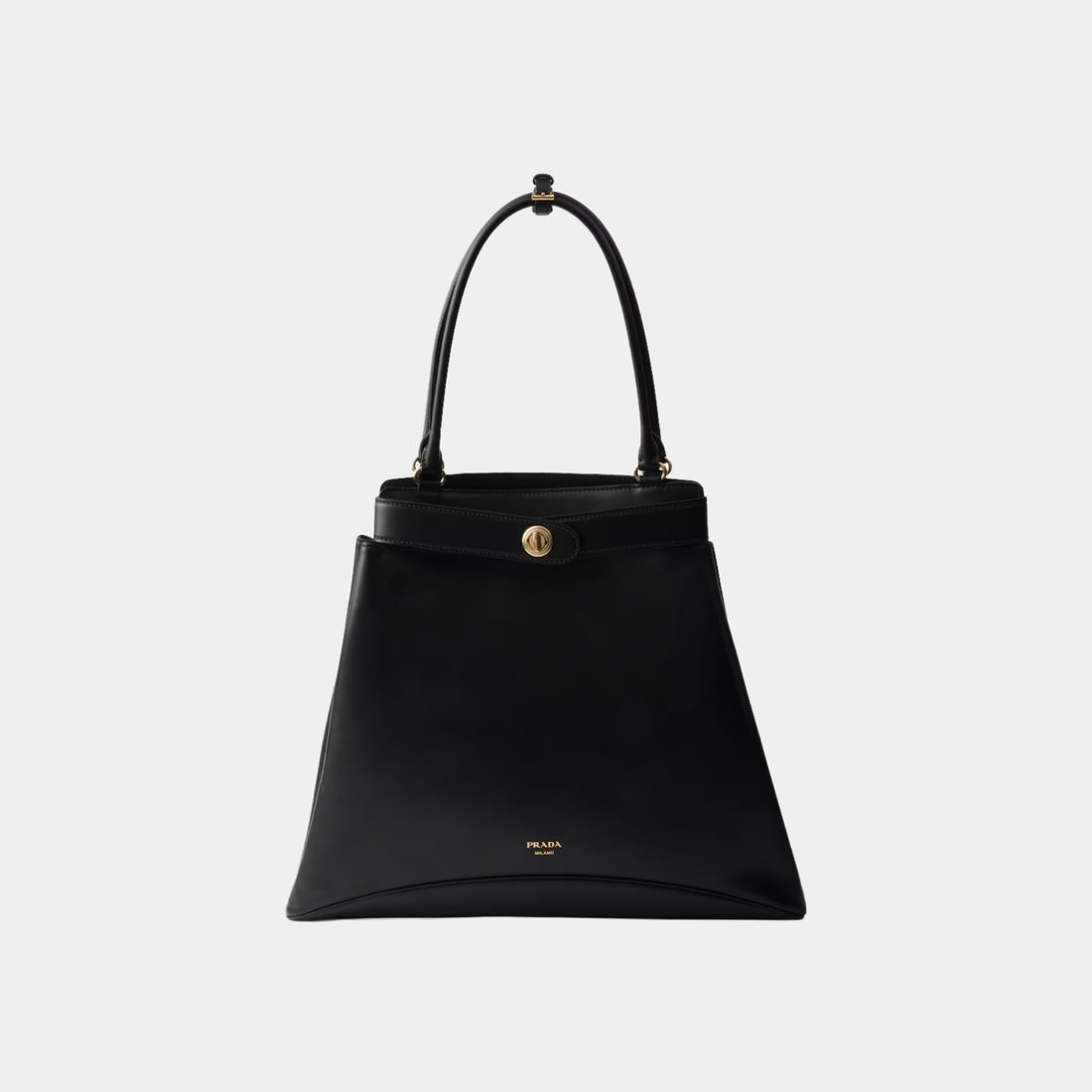 Prada Large Etude Leather Bag, Topaz, Front